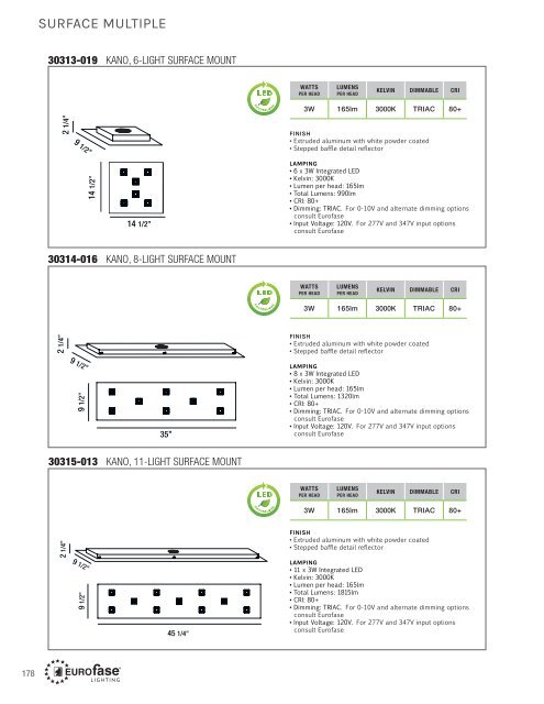 Eurofase lighting 2017 Multiple Recessed