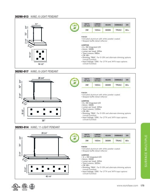 Eurofase lighting 2017 Multiple Recessed