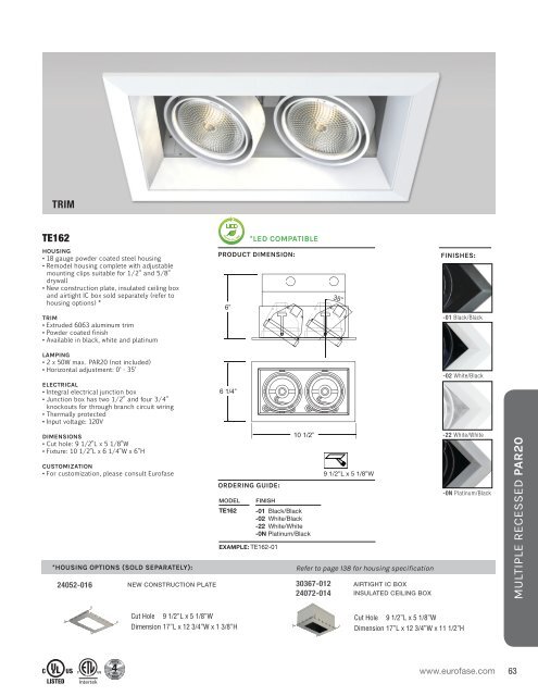 Eurofase lighting 2017 Multiple Recessed