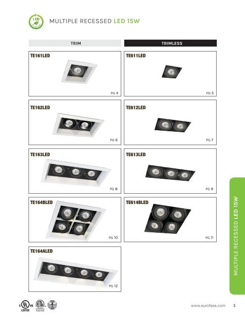 Eurofase lighting 2017 Multiple Recessed