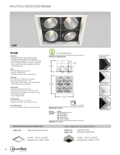 Eurofase lighting 2017 Multiple Recessed