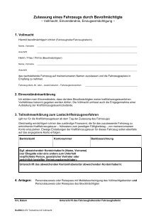 Vollmacht Auto Abmelden Muster