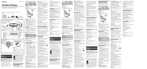 Sony D-NE005 - D-NE005 Consignes d&rsquo;utilisation Slovaque