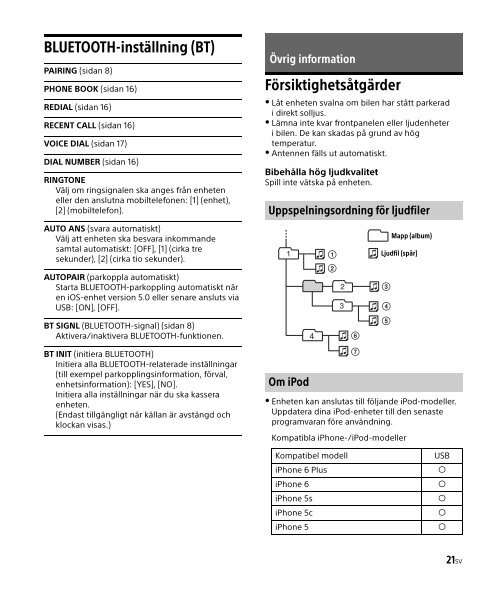 Sony DSX-A500BD - DSX-A500BD Consignes d&rsquo;utilisation Su&eacute;dois