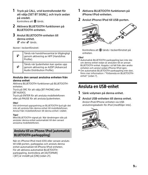 Sony DSX-A500BD - DSX-A500BD Consignes d&rsquo;utilisation Su&eacute;dois