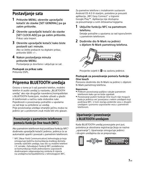 Sony DSX-A500BD - DSX-A500BD Consignes d&rsquo;utilisation Croate