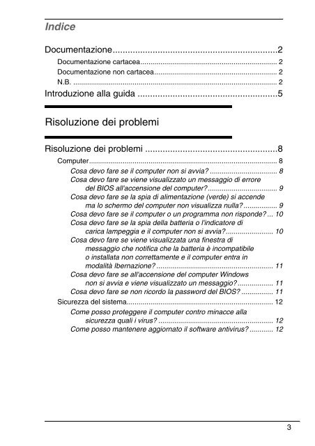 Sony VGX-TP3Z - VGX-TP3Z Guide de d&eacute;pannage Italien