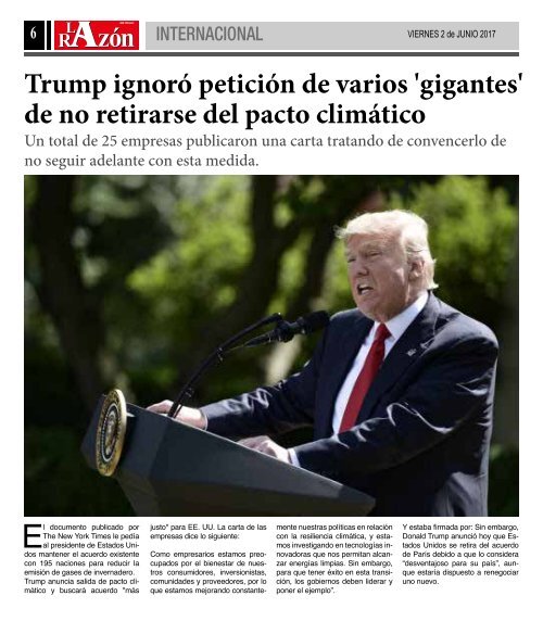 Diario La Razón viernes 2 de junio de 2017