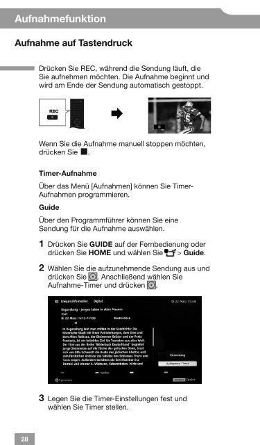 Sony KDL-40HX725 - KDL-40HX725 BRAVIA Pocket Guide Allemand