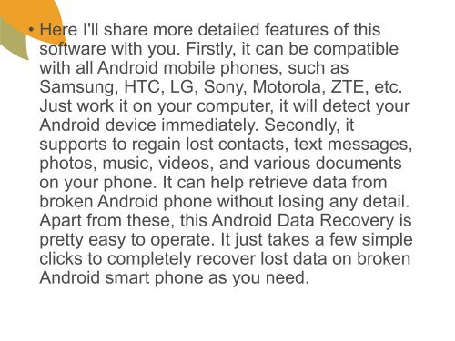 Useful Tool to Restore Lost Data on BrokenDead Android Mobile Phone