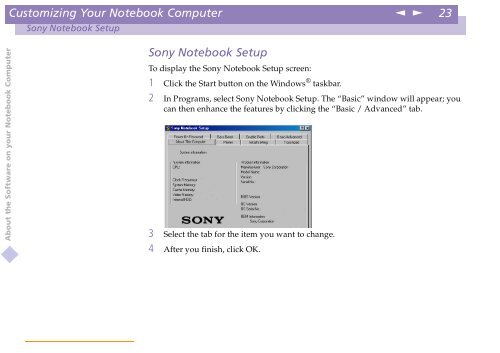 Sony PCG-Z600NE - PCG-Z600NE Manuale software Inglese