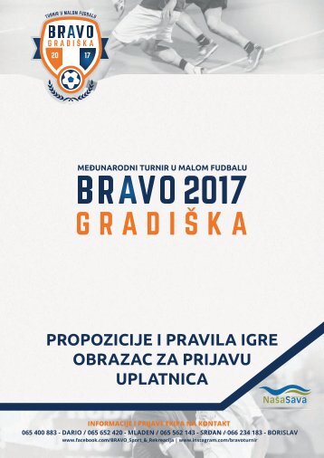 PROPOZICIJE I PRAVILA IGRE BRAVO2017