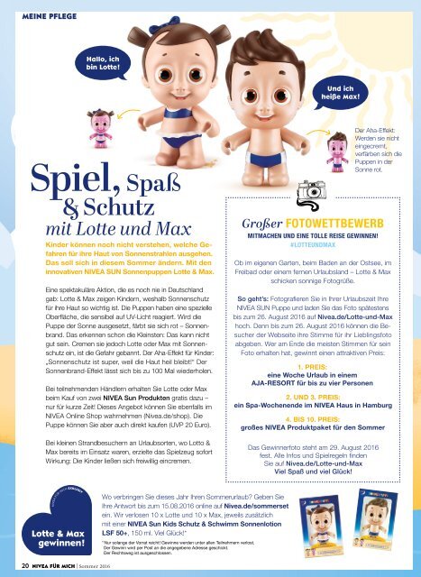 NIVEA FÜR MICH Magazin – Sommer 2016