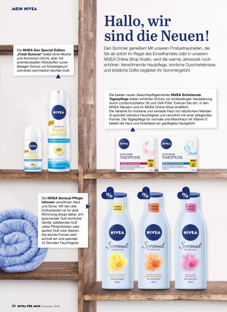 NIVEA FÜR MICH Magazin – Sommer 2016