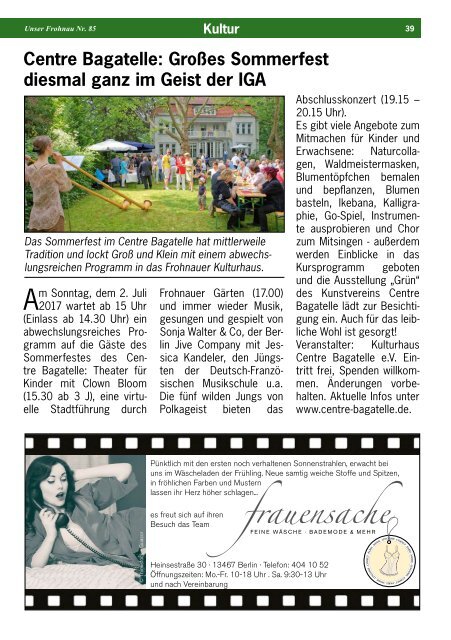 Unser Frohnau 85 (Juni 2017)