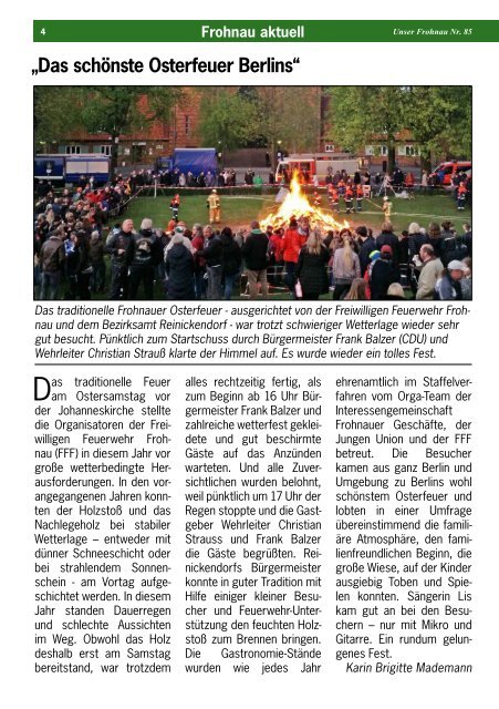 Unser Frohnau 85 (Juni 2017)