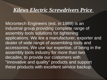 kilews electric screwdrivers price 