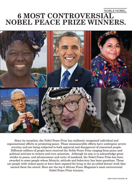 AFRICAN PEACE MAGAZINE MARCH ISSUE