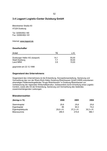 Entwurf Bericht 2006 - Finanzministerium NRW - Landesregierung ...