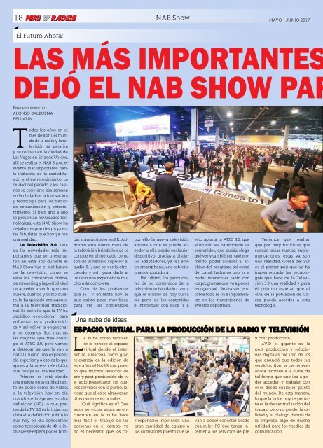 Revista PERU TV RADIOS Edicion MAY-JUN