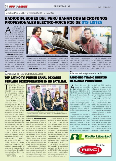 Revista PERU TV RADIOS Edicion MAY-JUN