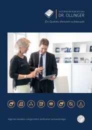 Info-Broschüre der Unternehmensberatung Dr. Ollinger