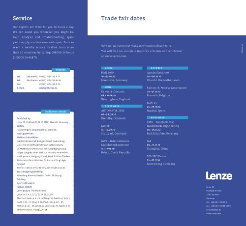 Lenze's new international sales structure