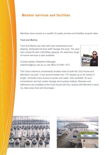 RYCV Membership Brochure 2017-2018