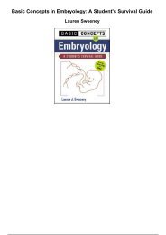 basic concepts in embryology a students survival guide