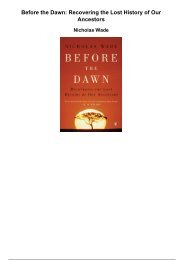 before the dawn recovering the lost history of our ancestors