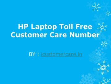 HP Laptop Toll Free Customer Care Number