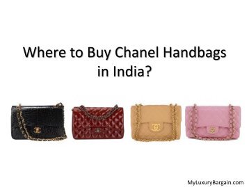 Where to Buy Chanel Handbags in India