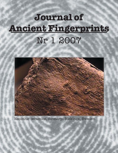 Journal of Ancient Fingerprints - Society of Ancient Fingerprints
