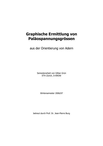 Graphische Ermittlung von ... - erfa - ETH Zürich