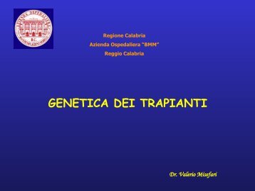 Genetica dei trapianti