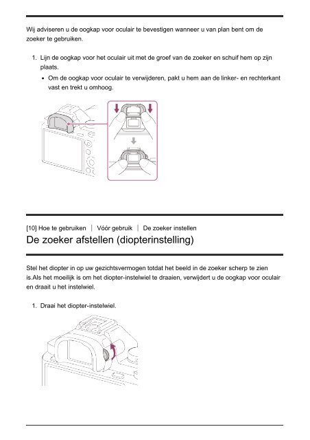 Sony ILCE-7SM2 - ILCE-7SM2 Manuel d'aide N&eacute;erlandais