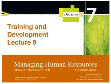 Chapter 7-Training and Development 1lec 9-10