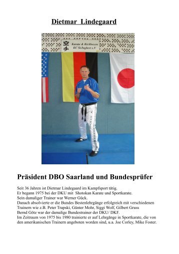 Dietmar Lindegaard Präsident DBO Saarland und Bundesprüfer