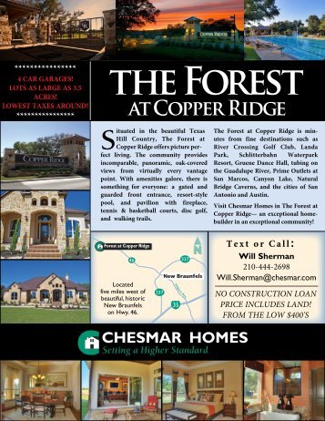 Chesmar Homes at Copper Ridge Community Brochure 