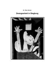 Zwangsarbeit in Siegburg, Langfassung - Dr. Peter Zenker