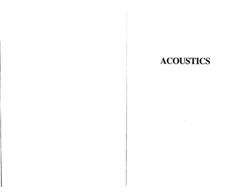 Acoustics (Leo L. Beranek)