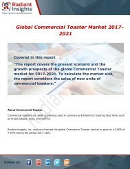 Global Commercial Toaster Market Growth, Analysis and Forecast Report To 2017-2021