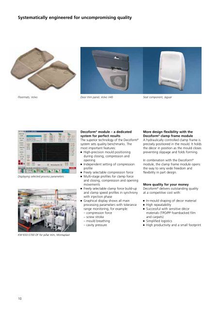 Decoform® technology Back Injection and Compression Moulding