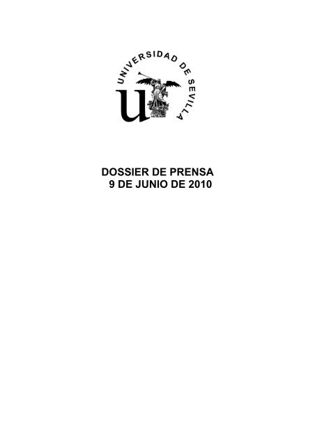 Dossier de prensa 9-junio - Universidad de Sevilla