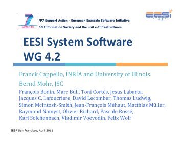 EESI System Software WG 4.2 - IESP