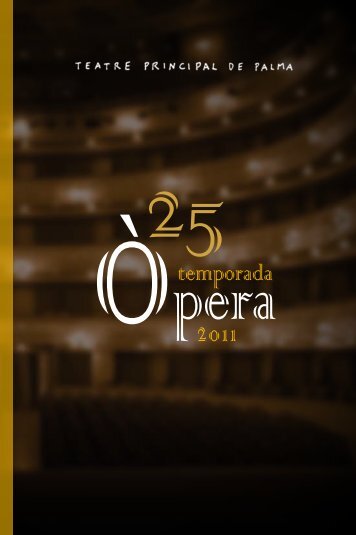 Programa de la XXV Temporada d'òpera del - Teatre Principal