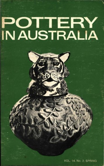 Pottery In Australia Vol 14 No 2 Spring 1975