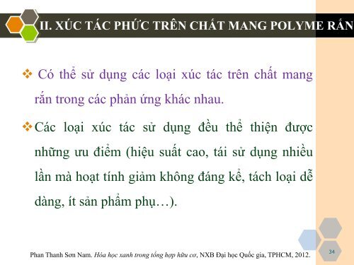 Báo cáo khoa học: Xúc tác xanh (green catalysts), xúc tác trong hóa học xanh (green chemistry), xúc tác trên chất mang polyme rắn, polyme hòa tan và chất mang silica