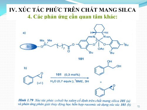 Báo cáo khoa học: Xúc tác xanh (green catalysts), xúc tác trong hóa học xanh (green chemistry), xúc tác trên chất mang polyme rắn, polyme hòa tan và chất mang silica