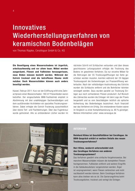 BBW - NACHRICHTEN - Ralf Liesner Bautrocknung GmbH & Co. KG